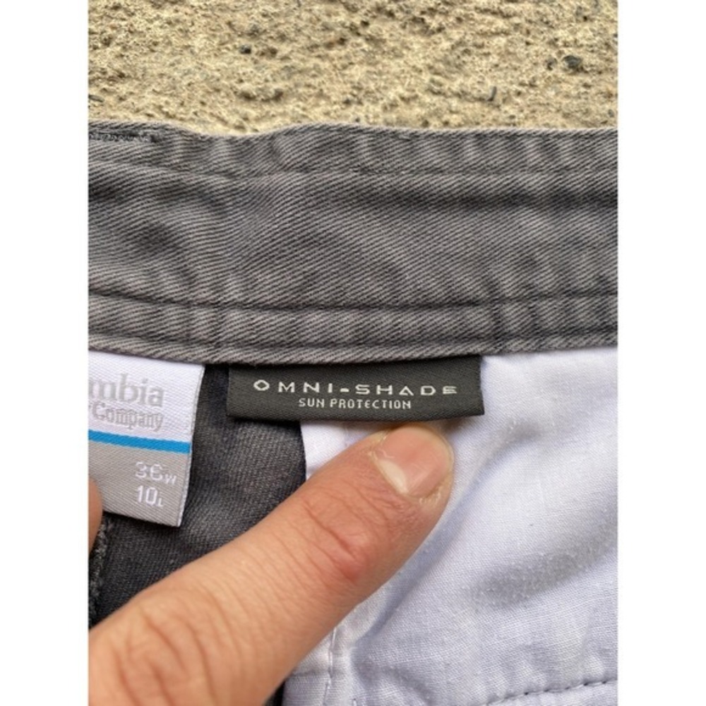 Vintage Columbia Cargo Shorts Mens 36 Gray Omni-Shade Pockets Outdoor Casual 10 - Picture 15 of 16